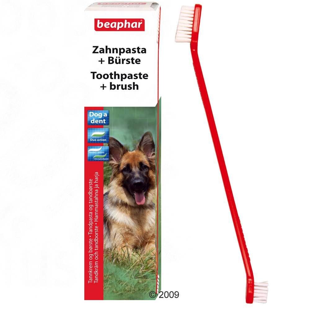 beaphar dog a dent tandenborstelset      100 g   tandenborstel
