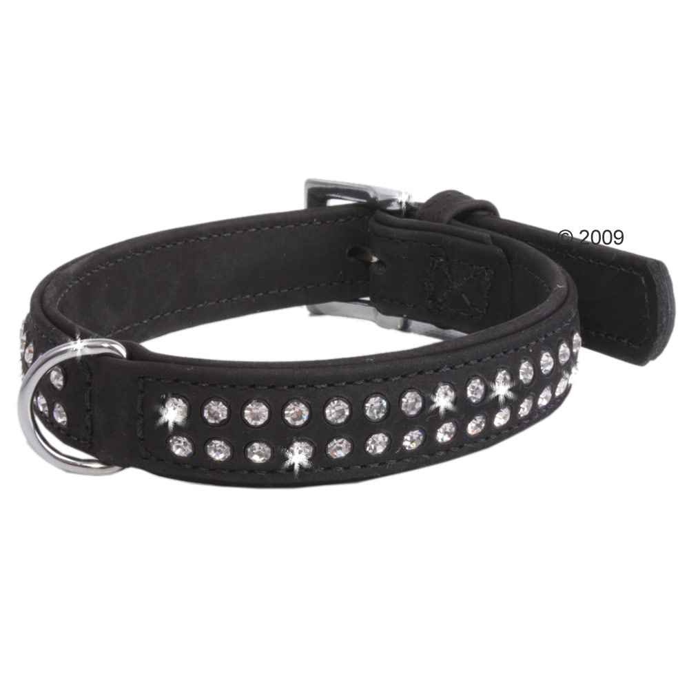 buffelleren hondenhalsband buffalo strass     32 cm lang, 12 mm breed