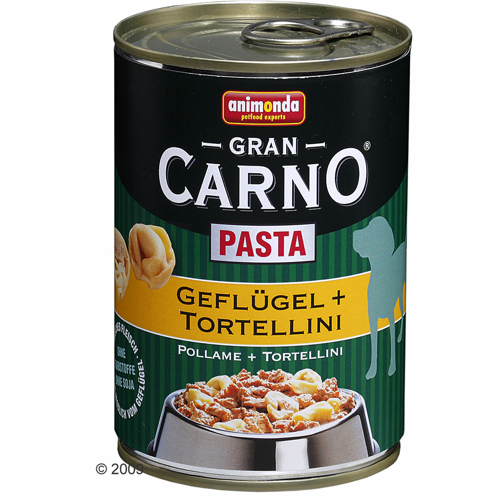 Animonda grancarno pasta 6 x 400 g     gevogelte & tortellini van kantoor artikelen tip.