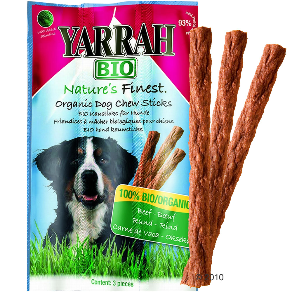 yarrah bio honden kauwsticks     3 x 3 stuks