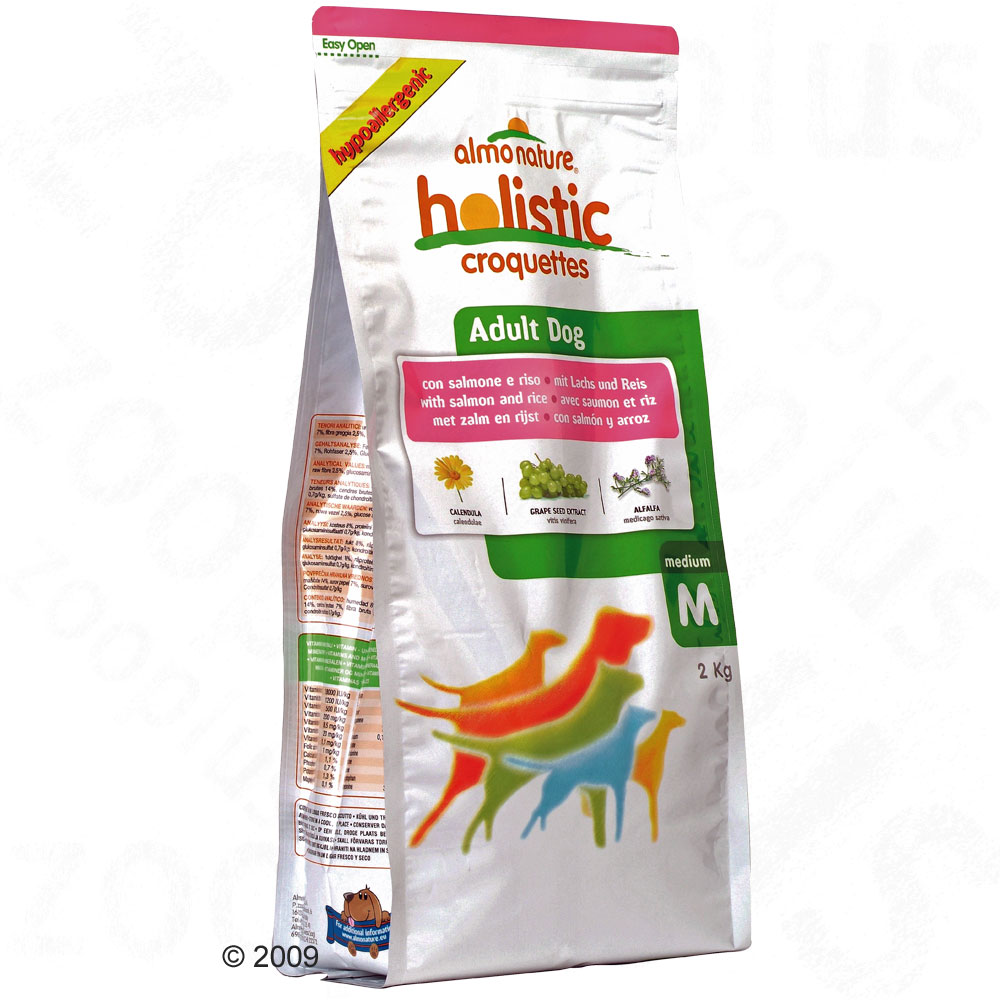almo nature adult zalm & rijst medium     12 kg