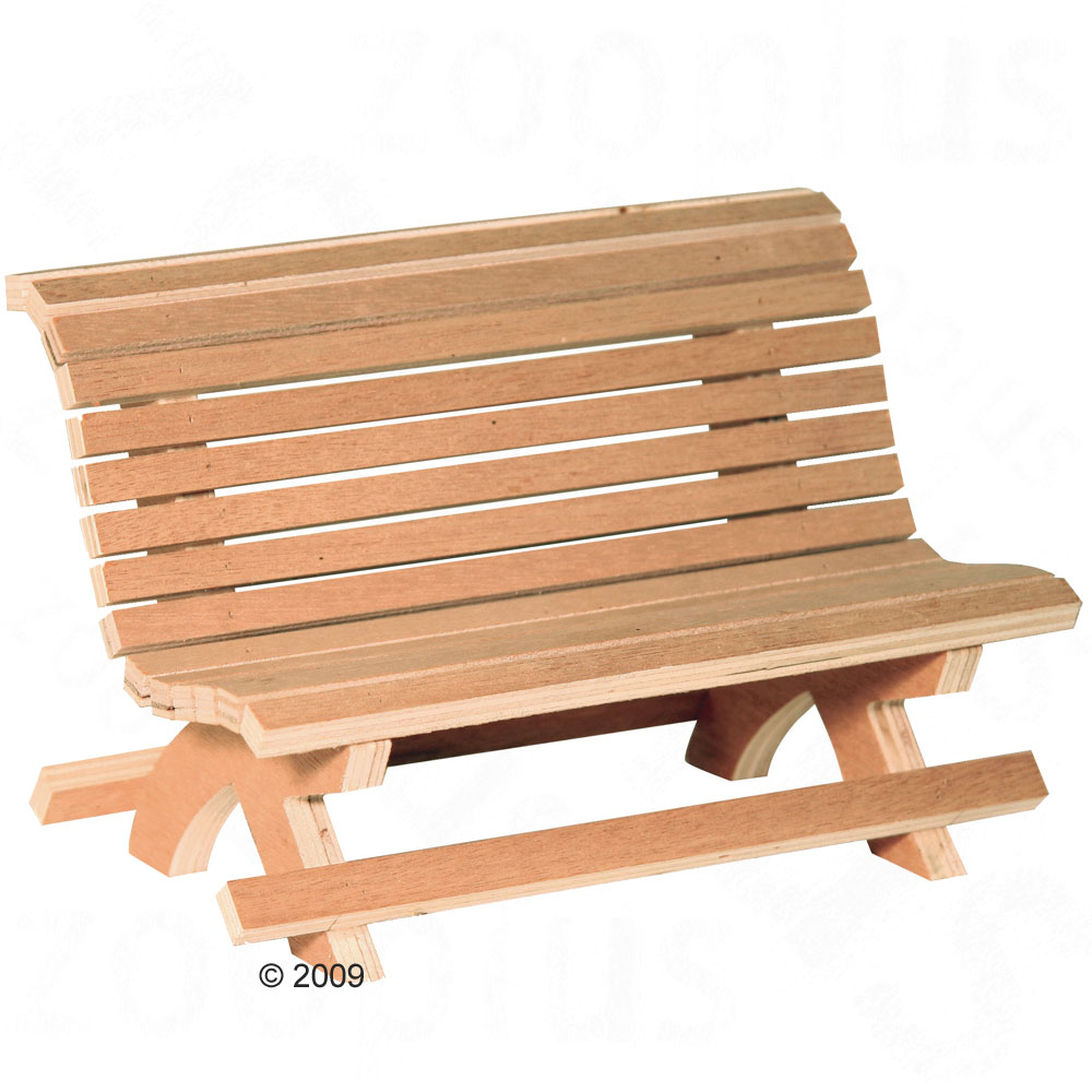 houten bankje voor knagerdieren     l 18 x b 11 x h 12 cm