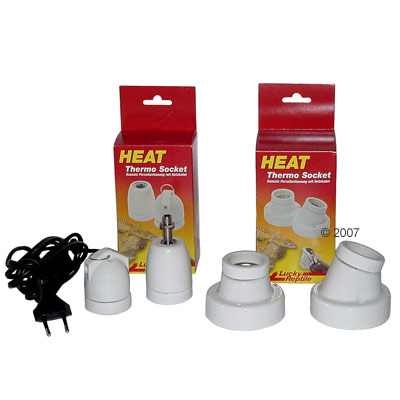 Lucky Reptile Thermo Socket Lampen Set Porceleinen fitting gebogen