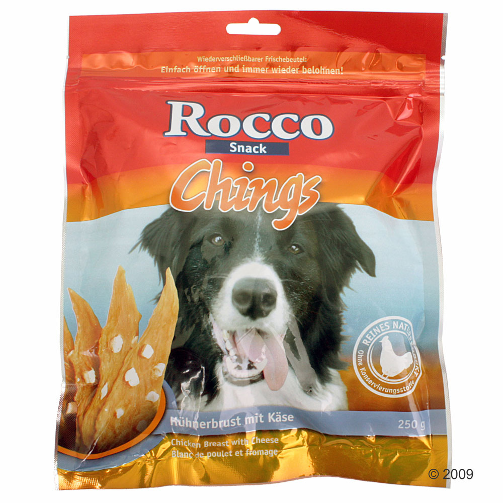 rocco chings kip met kaas     voordeelverpakking: 2 x 250 g kip met kaas