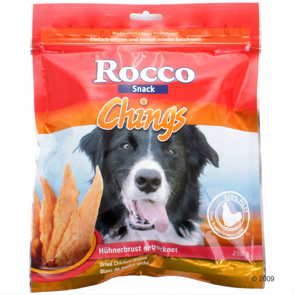 rocco chings gedroogde kipfilet     250 g gedroogde kipfilet