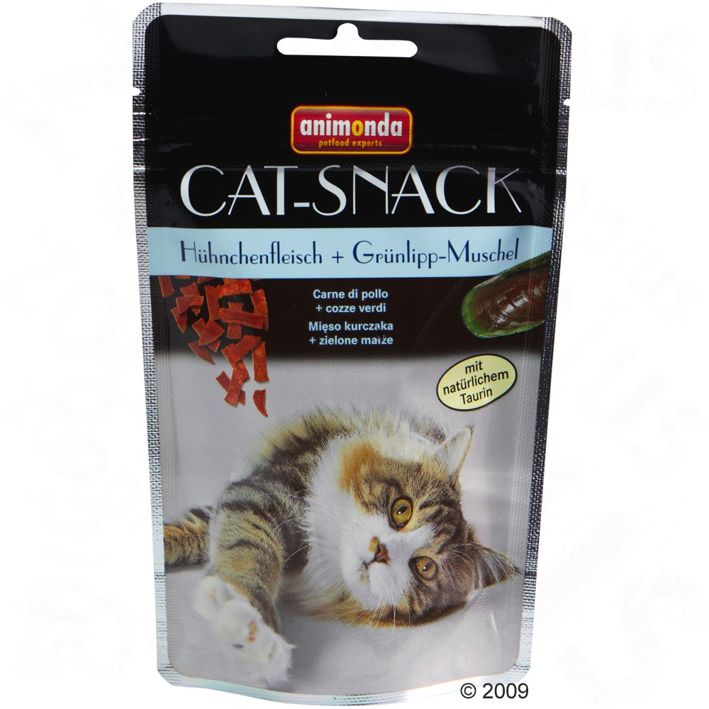 animonda kattensnack kip & groenlipmossel     3 x 50 g