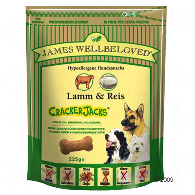 james wellbeloved cracker jacks 225 g      kalkoen & rijst