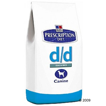 hillŽs prescription diet canine   d/d eend   rijst     12 kg