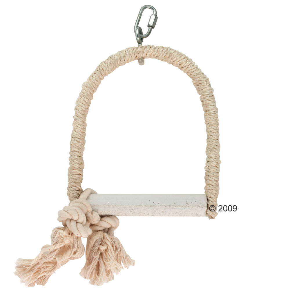 sisalschommel met kalkzitplaats     l 12 x b 2 x h 16 cm