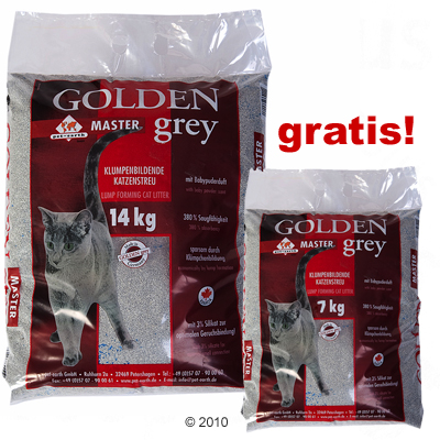 golden grey master kattengrit 14 kg   7 kg gratis!     14 kg   7 kg