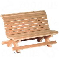  Houten bankje voor knagerdieren - - L 18 x B 11 x H 12 cm 