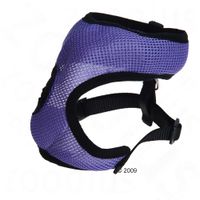  Zacht hondentuigje paars-zwart - - Gr. XS: 28 - 33 cm buikomvang 