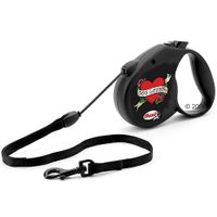  Hondenriem Flexi Rockstar - - zwart 