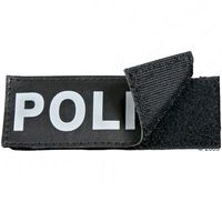  2 klittenband stickers maat L/ (13 x 5 cm) - - POLICE 
