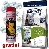 Lees meer... : 4 Kg Happy Cat Fit & Well + Pustefix Bellenblaas Gratis! - - Adult Voralpen-rind