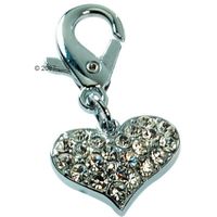  Hanger hart met stras - - 2 cm 
