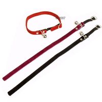  Velours kattenhalsband - - rood 