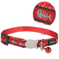  Red Dingo kattenhalsband Fish Bone - - rood 