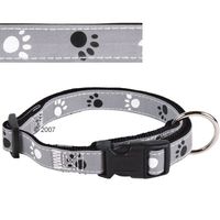  Trixie halsband poten grijs, reflecterend - - L-XL, 40 - 65 cm lang, 25 mm breed 