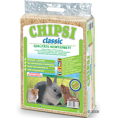 chipsi classic knaagdierenstrooisel      60 liter (ca. 3,6 kg)