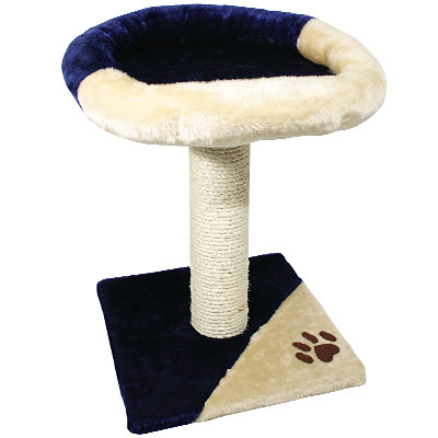 kitten krabpaal petit     donkerblauw/beige