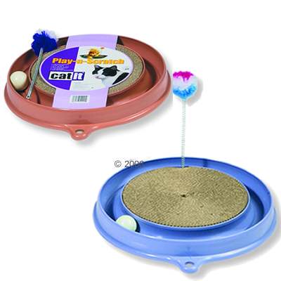 hagen catit play n scratch kattenspeelgoed     blauw