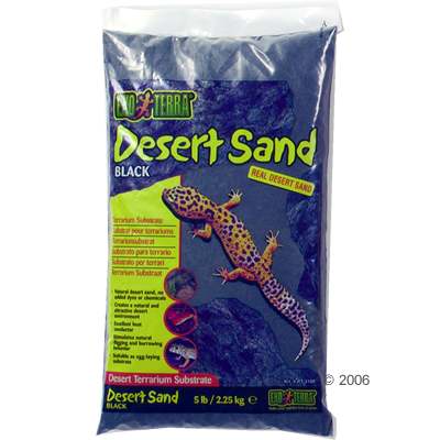 hagen exo terra desert zand terrariumsubstraat zwart     4,5 kg