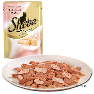 sheba essence 6 x 85 g     gegaarde mini filets met een in gelei