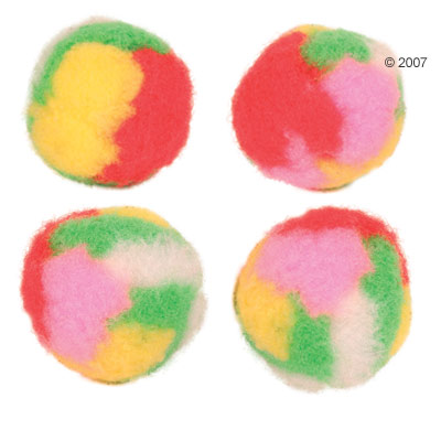 trixie pompon ballen met kattenkruid     3 x 4 stuk