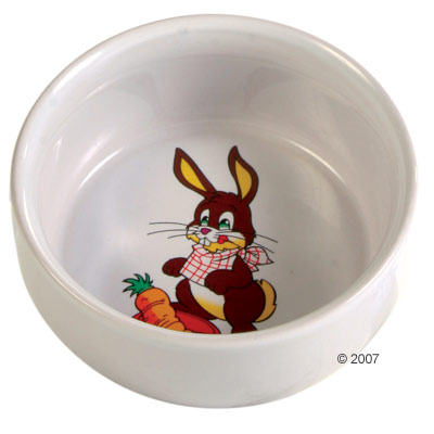 trixie keramisch voederbakje voor konijnen     0,3 l , ø 11 cm
