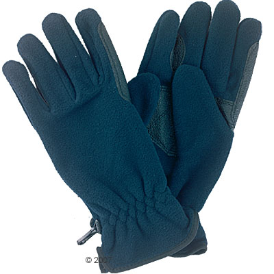 fleece rijhandschoen     blauw, maat m
