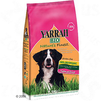 yarrah bio sensitive hondenvoer met kip & rijst     7,5 kg