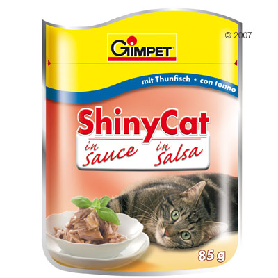 gimpet shiny cat in saus 6 x 85 g     tonijn