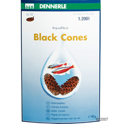 dennerle black cones     ca. 50 st