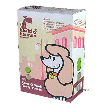 healthy hounds tasty treats chocolade & vanille     180 g