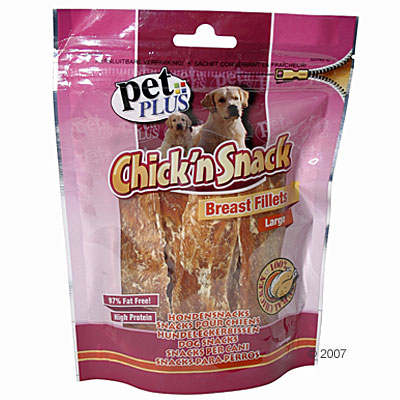 petplus chick'n snack kippenborstfilet     korte stukken