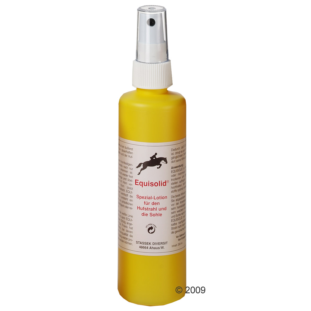 equisolid speciaal lotion voor hoefstraal en zool     250 ml (fles met sproeier)