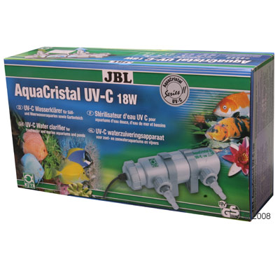 jbl aquacristal uv c waterzuiveraar series ii     11 watt deelontkieming voor aquaria tot 200 l, vijvers tot 1000 l