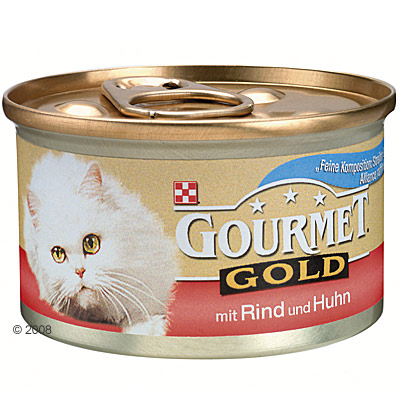 megapack gourmet gold fijne compositie 24 x 85 g     eend & truthahn