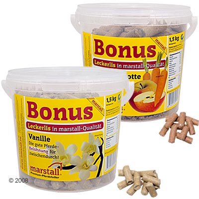 marstall bonus snoep pellets     1,5 kg appel  wortel