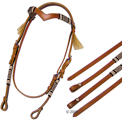 westernhalster met  westernteugels     bruin