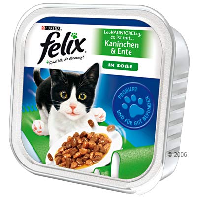 megapack felix lekkere hapjes in saus 32 x 100 g      kip    kalkoen