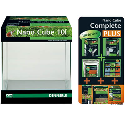 nano cube complete plus 10 liter     zwarte achterwandfolie