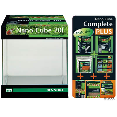 nano cube complete plus 20 liter     zwarte achterwandfolie