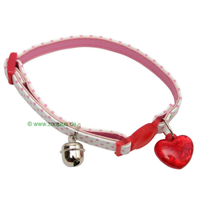 hunter kattenhalsband katty van leer      wit