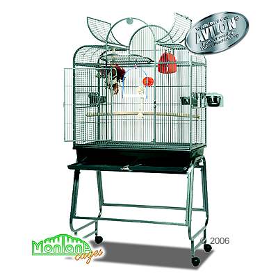 63-inch smeedijzeren vogelkooi met open speelruimte en rolstandaard, grote papegaaienkooien voor parkieten, valkparkieten, kanaries, dwergpapegaaien, papegaaien, duiven (zwart 63.3 63-inch smeedijzeren vogelkooi met open speelruimte en rolstandaard, grote papegaaienkooien voor parkieten, valkparkieten, kanaries, dwergpapegaaien, papegaaien, duiven (zwart 63.3