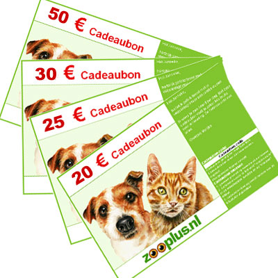 Zooplus cadeaubon     waarde eur 20,  van kantoor artikelen tip.