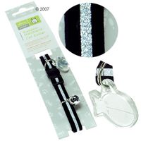  Hunter kattenhalsband Silver Velvet - - zwart 