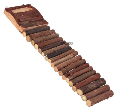 buigzame trixie  ladder uit hout voor uw knaagdier     27,5  x 7 cm
