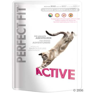 Perfect fit active  6 x 85 g     active rund in saus van kantoor artikelen tip.